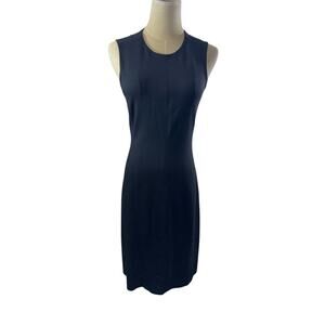"THEORY" Little Black Dress SZ 6 Zipper Sleeveless Lagon‎ Look Capsule Wardrobe